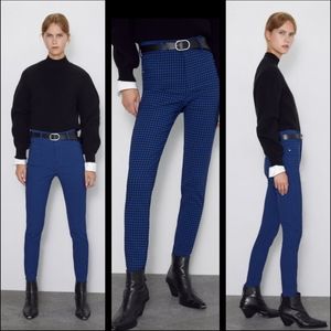 NWT ZARA Gingham legging Hi-Rise sz. L